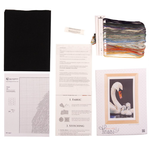 Набор для вышивания Лебедь Aida 16 ct THEA GOUVERNEUR 606.05 смотреть фото фото 2