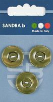 Пуговицы Sandra 3 шт на блистере зеленый CARD073