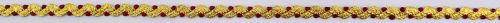 Фото тесьма pega тип вьюнчик люрекс золото с бордо 7 мм на сайте ArtPins.ru