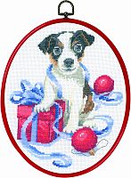 Набор для вышивания Рождественский щенок - 92-6611