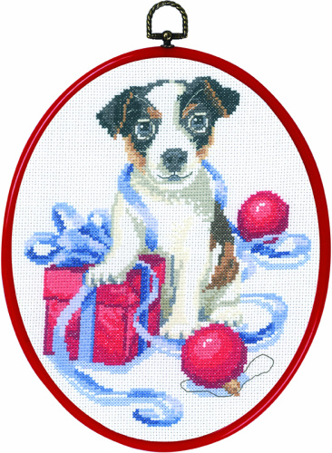 Набор для вышивания Рождественский щенок - 92-6611 смотреть фото