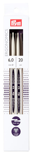 Спицы чулочные Ergonomics 6 мм 20 см Prym 194208