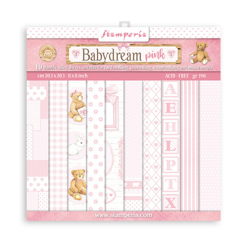 Набор бумаги для скрапбукинга BabyDream Pink  STAMPERIA SBBS58 фото