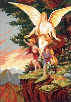Канва жесткая с рисунком Ангел - Хранитель