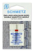 Иглы для мережки Schmetz двойные № 100/2.5 1 шт 90:25.2.SES