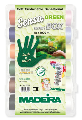 Фото набор ниток для вышивки из лиоцелла sensagreen №40 smartbox 18*1000 м madeira 8037 на сайте ArtPins.ru