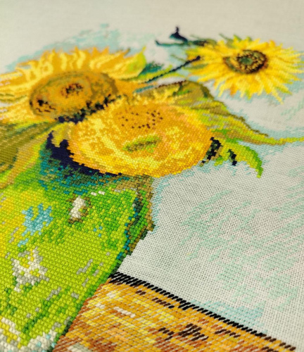 Набор для вышивания Подсолнухи по мотивам картины Ван Гога Марья Искусница 06.002.80 смотреть фото фото 4