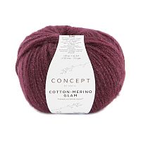 Пряжа Cotton-Merino Glam 46% хлопок 34% шерсть 12% полиэстер 8% полиамид 50 г 120 м KATIA 1300.304