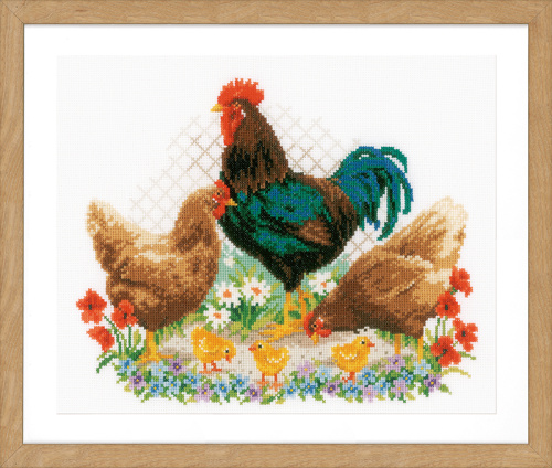Набор для вышивания Петух с цыплятами  VERVACO PN-0170173 смотреть фото