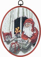 Набор для вышивания Санта и кот Permin 92-0621