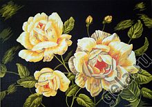 Канва жесткая с рисунком Жёлтые розы