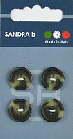 Пуговицы Sandra 4 шт на блистере темно-зеленый CARD070