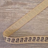 Лента репсовая на картонной катушке "Обезьянки"