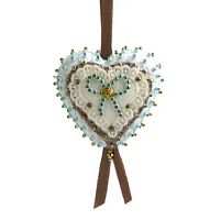 Набор для творчества - елочная игрушка Пряничное сердце (бирюзовое)