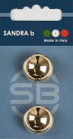 Пуговицы Sandra 2 шт на блистере золотой металлик CARD226