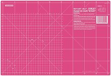 Мат раскройный двусторонний толщина 1.6 мм розовый 45 х 60 см 24'' х 18  OLFA RM-IC-S/Magenta-RC