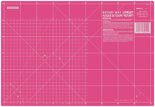 Фото мат раскройный двусторонний толщина 1.6 мм розовый 45 х 60 см 24'' х 18  olfa rm-ic-s/magenta-rc на сайте ArtPins.ru