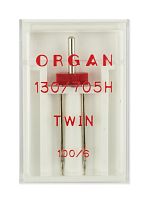 Иглы двойные стандарт №100 6.0 1 шт Organ