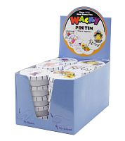 Булавки - гвоздики WACKY PIN TIN в жестяных круглых коробочках (30 шт)   картонный дисплей
