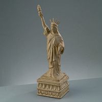 Заготовка из папье-маше Статуя Свободы бумага  11 x 11 x 38 5 см