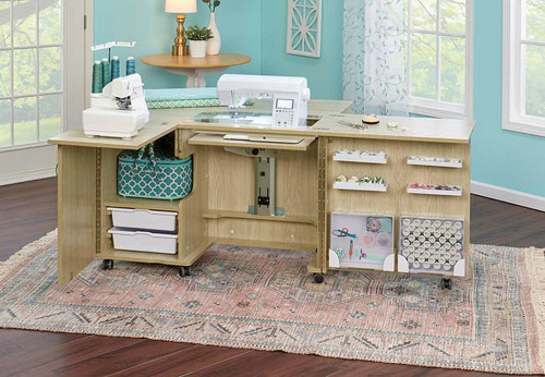 Фото стол раскладной для швейной машины с раскройным местом eclipse дуб hemline tlm.e-o001 на сайте ArtPins.ru фото 6