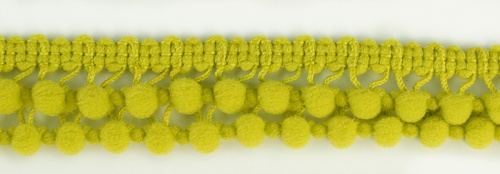 Фото тесьма с помпонами двурядная лимонно-зеленая cmm sew & craft 6000/2/13 на сайте ArtPins.ru