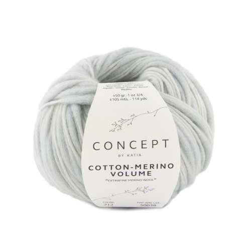 Пряжа Cotton-Merino Volume 50% хлопок 50% мериносовая шерсть 50 г 100 м KATIA 1296.212 фото
