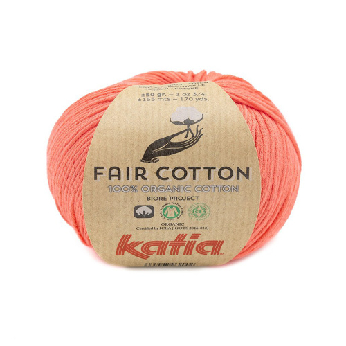 Пряжа Fair Cotton 100% хлопок 50 г 155 м KATIA 1018.44 фото