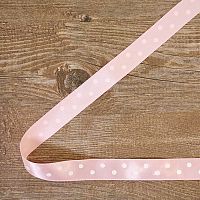 Лента атласная на картонной мини-катушке "Горошек"