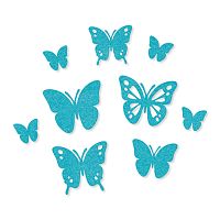 Набор самоклеящихся декоративных элементов Бабочки из фетра  9 шт = 3446157