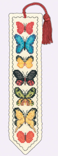 Набор для вышивания закладки MARQUE PAGE LES PAPILLONS Бабочки 4542 смотреть фото