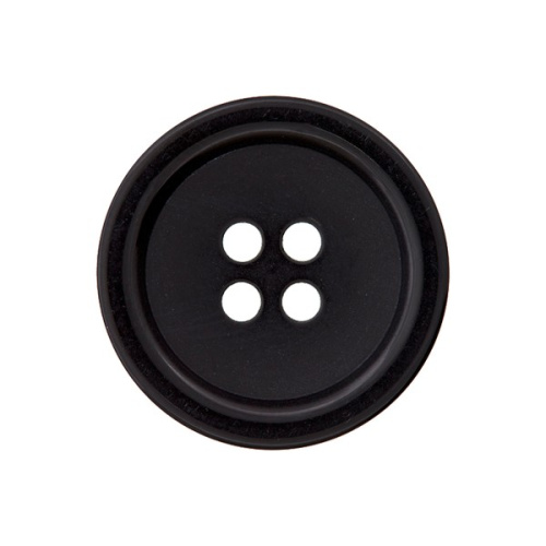 Пуговица с 4 отверстиями размер 28 мм пластик черный Union Knopf by Prym U0040283028008001-18