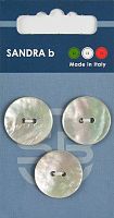 Пуговицы Sandra 3 шт на блистере натуральный CARD034