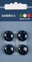 Пуговицы Sandra 4 шт на блистере темно-синий CARD105