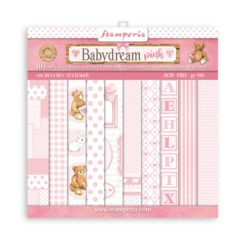 Набор бумаги для скрапбукинга BabyDream Pink  STAMPERIA SBBL107 фото