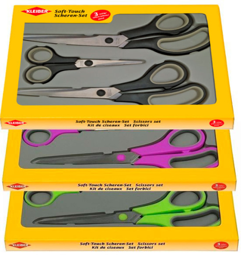 Набор из 3 штук ножниц Soft-Touch Kleiber 920-94