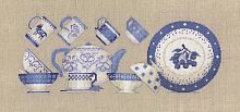 Набор для вышивания Vaisselle Bleue  Синяя посуда  le boheur des dames 1081
