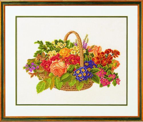 Набор для вышивания Букет цветов в корзине 14-186 Eva Rosenstand смотреть фото