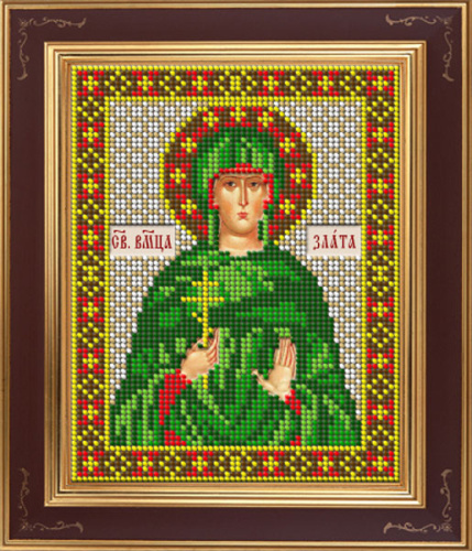 Икона Святая великомученица Злата набор для вышивания бисером Galla Collection М273 смотреть фото