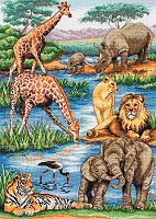Набор для вышивания Maia African Wildlife 42*29 см MEZ 5678000-01212