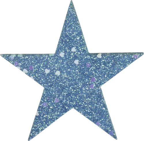 Фото термоаппликация звезда синяя с блёстками большая  hkm 42995 на сайте ArtPins.ru