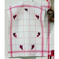 Набор для вышивания полотенца Сердца 2 шт в наборе Permin 28-2213