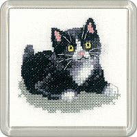 Набор для вышивания Чёрно-белый котёнок HERITAGE CFBW1259A