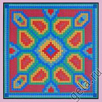 Набор для вышивания подушки Геометрические цветы Candamar Designs 30451