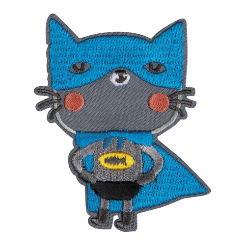 Фото термоаппликация кошка с голубой накидкой  hkm 39156 на сайте ArtPins.ru