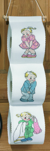 Набор для вышивания держателя для туалетной бумаги WC дети смотреть фото