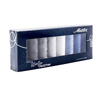 Набор с нитками Seralon  "Оттенки Зимы" в подарочной упаковке, 8 катушек