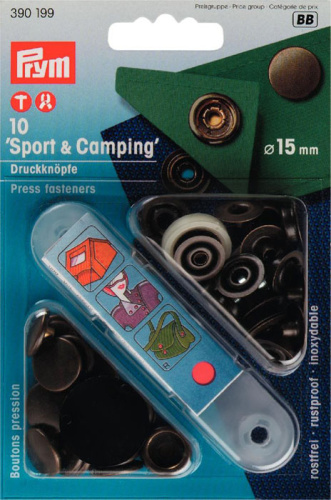 Кнопки Спорт и Кемпинг для тяжелых тканей латунь нержавеющие 15 мм состаренной латуни 10 шт Prym 390199