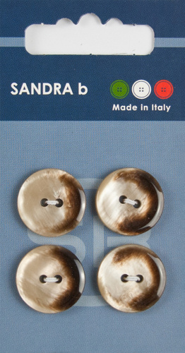 Фото пуговицы sandra 4 шт на блистере коричневый card086 на сайте ArtPins.ru