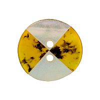 Пуговица с 2 отверстиями размер 23 мм перламутр желтый Union Knopf by Prym U0453838023003801-10